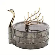 Swan-Shaped 3-Tier Jewelry Storage Organizer Box