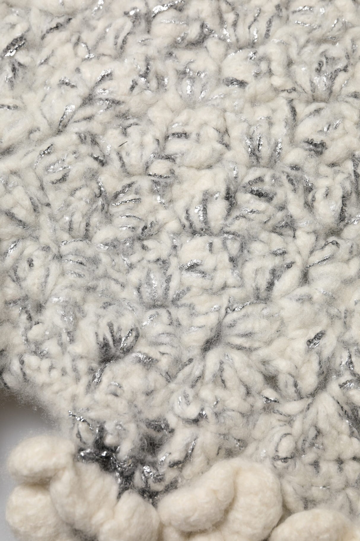 Dolce & Gabbana Metallic Bouclé Knit Cashmere Ruffled Shorts