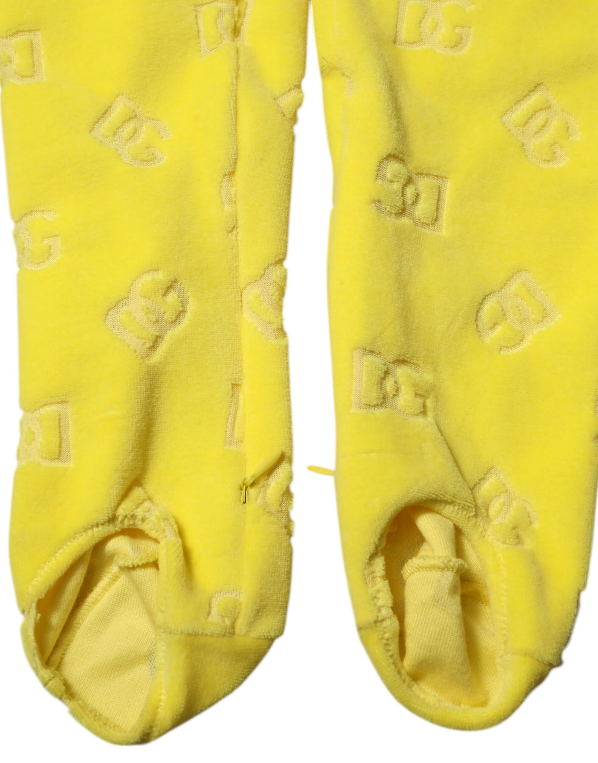 Dolce & Gabbana Yellow Logo Slim Fit Leggings Pants