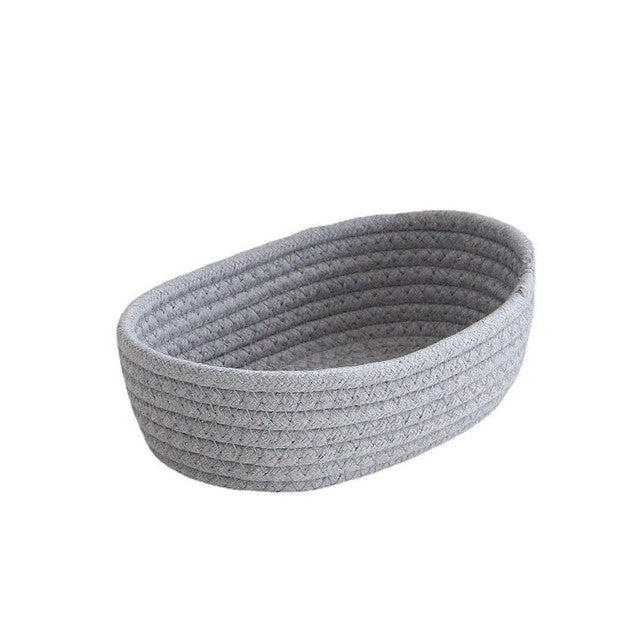 Scandinavian Cotton Rope Storage Basket Organizer