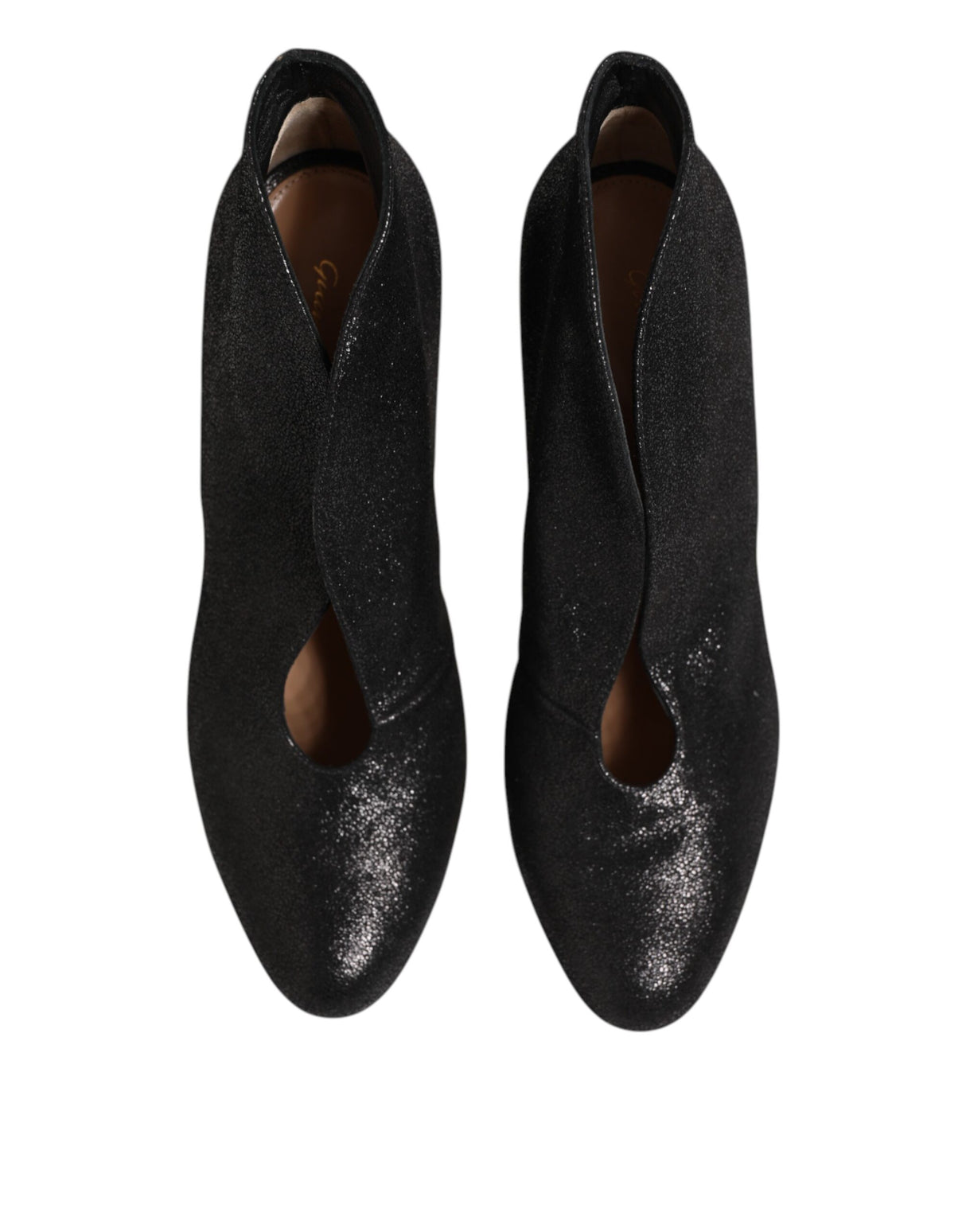 Gianvito Rossi Metallic Black Pump Stiletto Heels Shoes