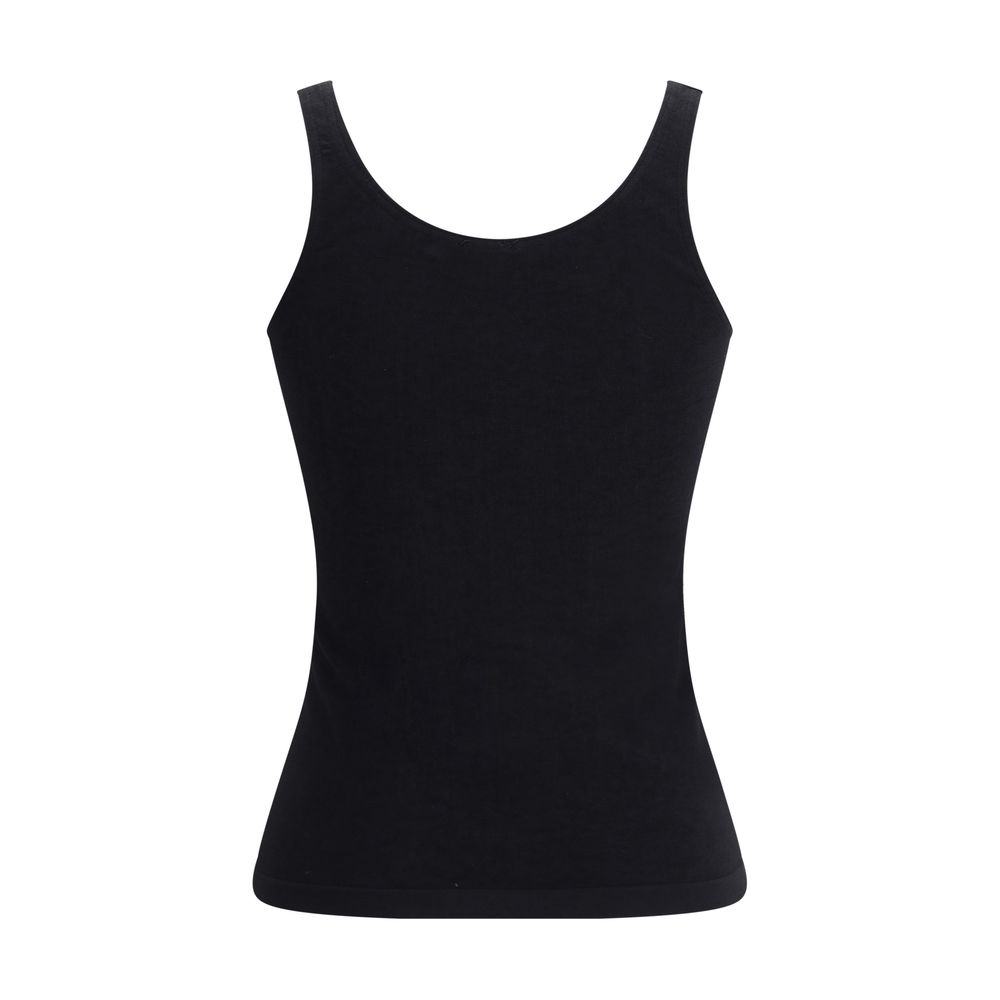 Wolford Black Cotton Sleeveles T-Shirt