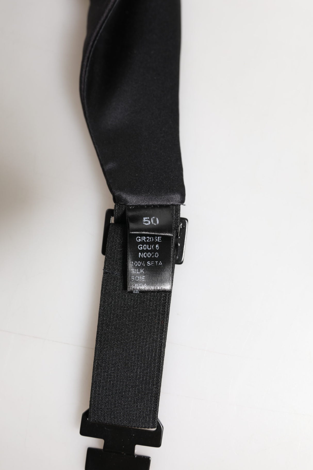 Dolce & Gabbana Black Men 100% Silk Belt Wide Waist Cummerbund