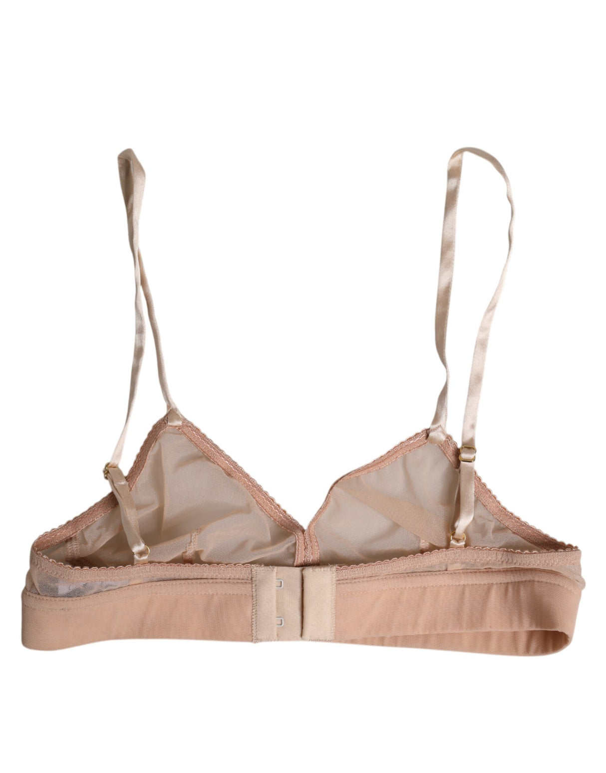 Dolce & Gabbana Powder Pink Nylon DG Logo Non Wire Bra Underwear