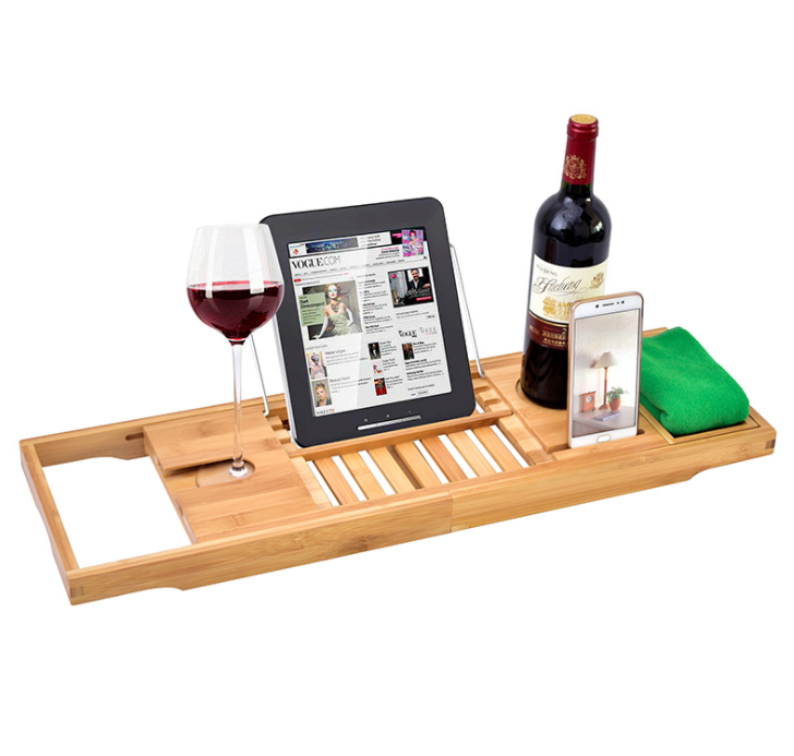 Expandable Bathtub Storage Rack Organizer