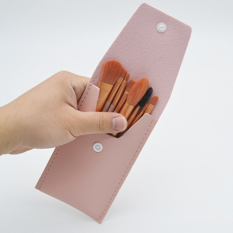 Mini 8-Piece Makeup Brush Set with Soft Matte Finish