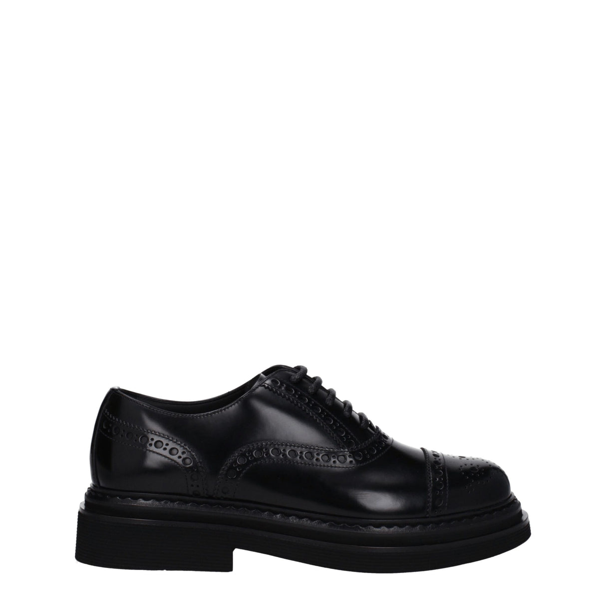 Dolce & Gabbana Black Leather Oxfords And Derbies