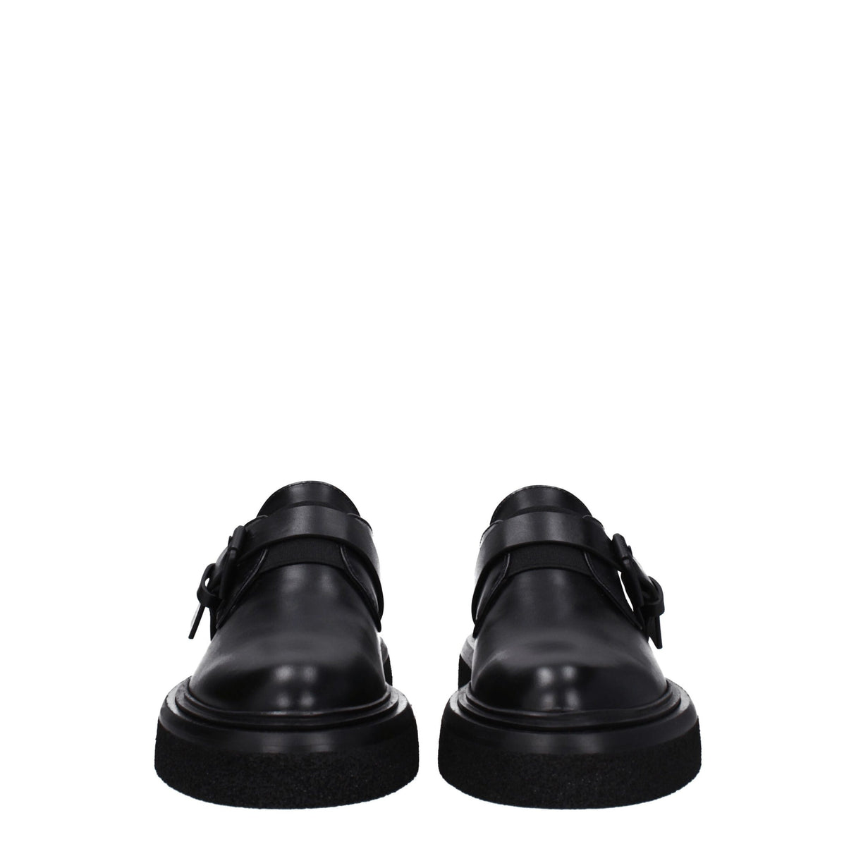 Max Mara Black Leather Oxfords And Derbies