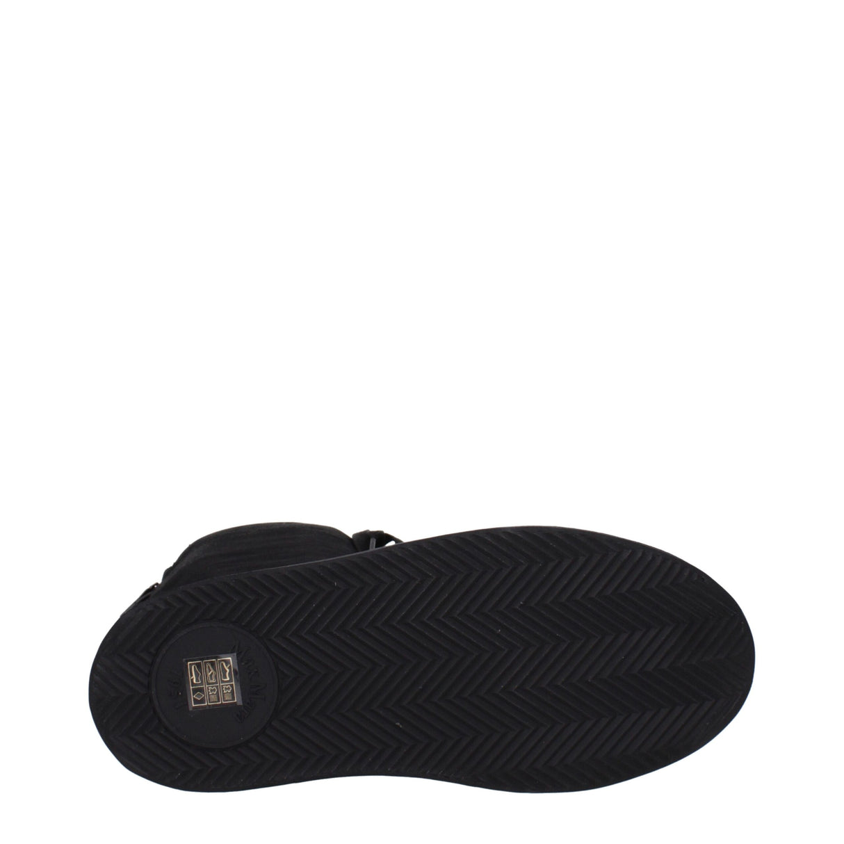 Max Mara Black Fabric Lace-Up Boots