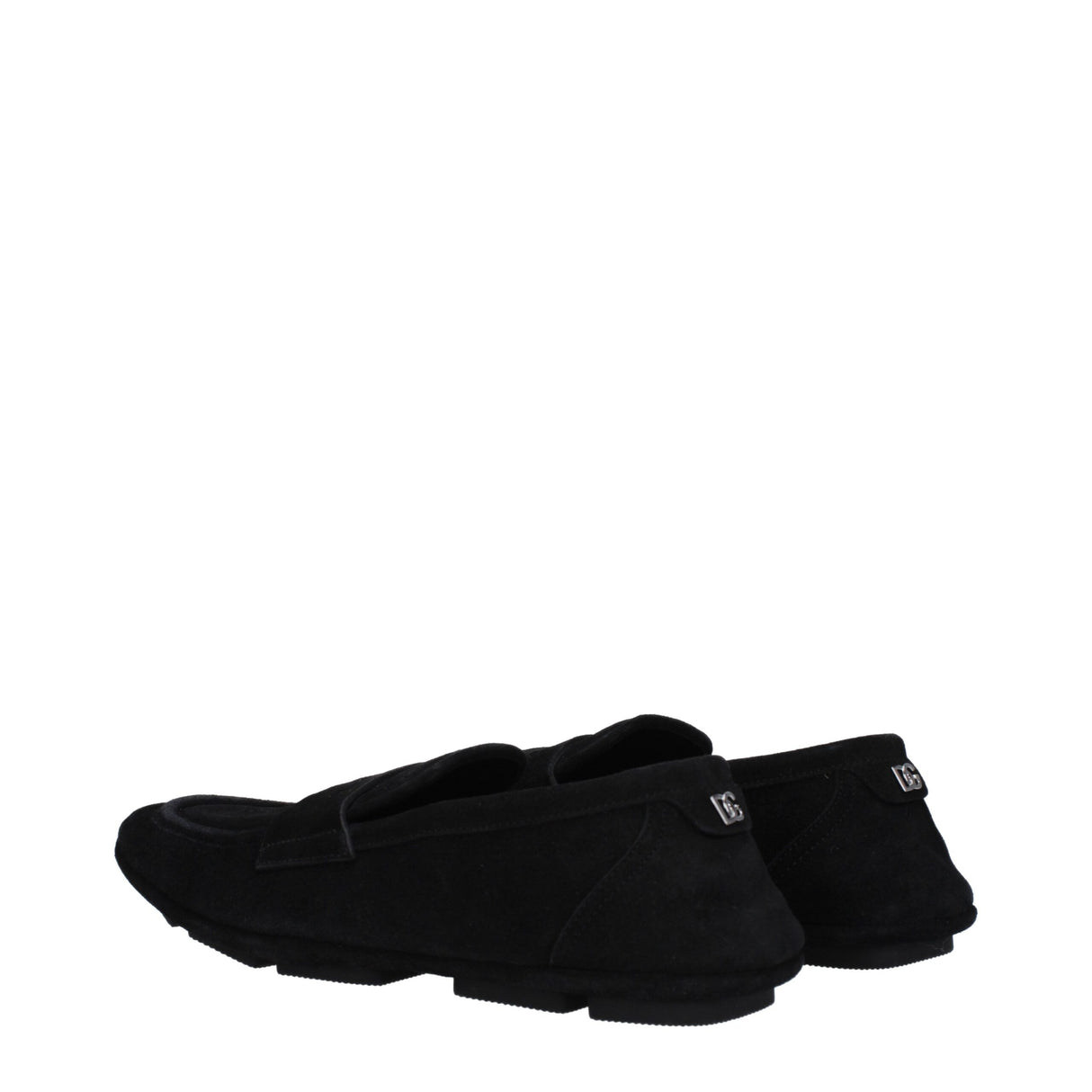 Dolce & Gabbana Black Leather Slip-On Loafers