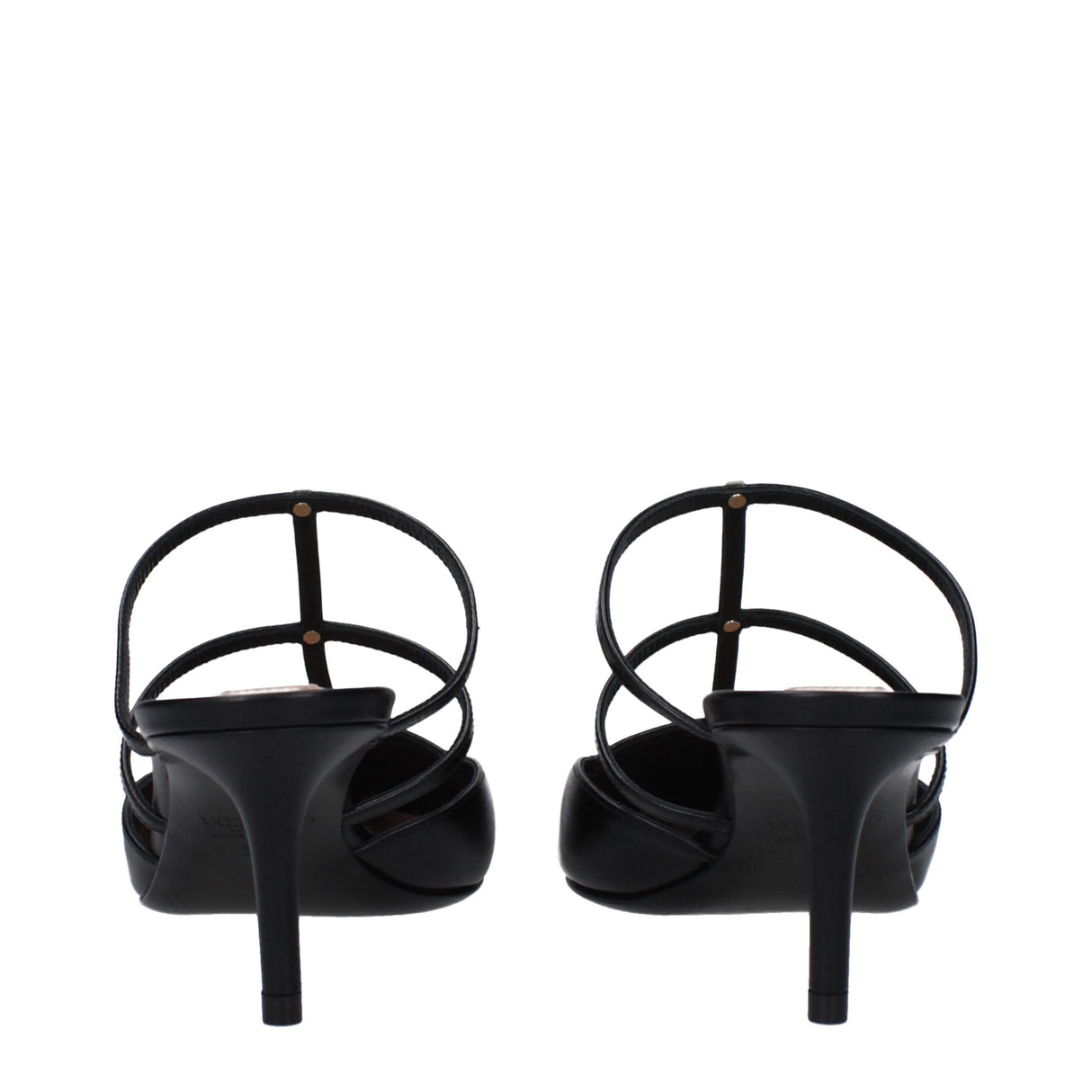 Valentino Garavani Black Leather Sandals