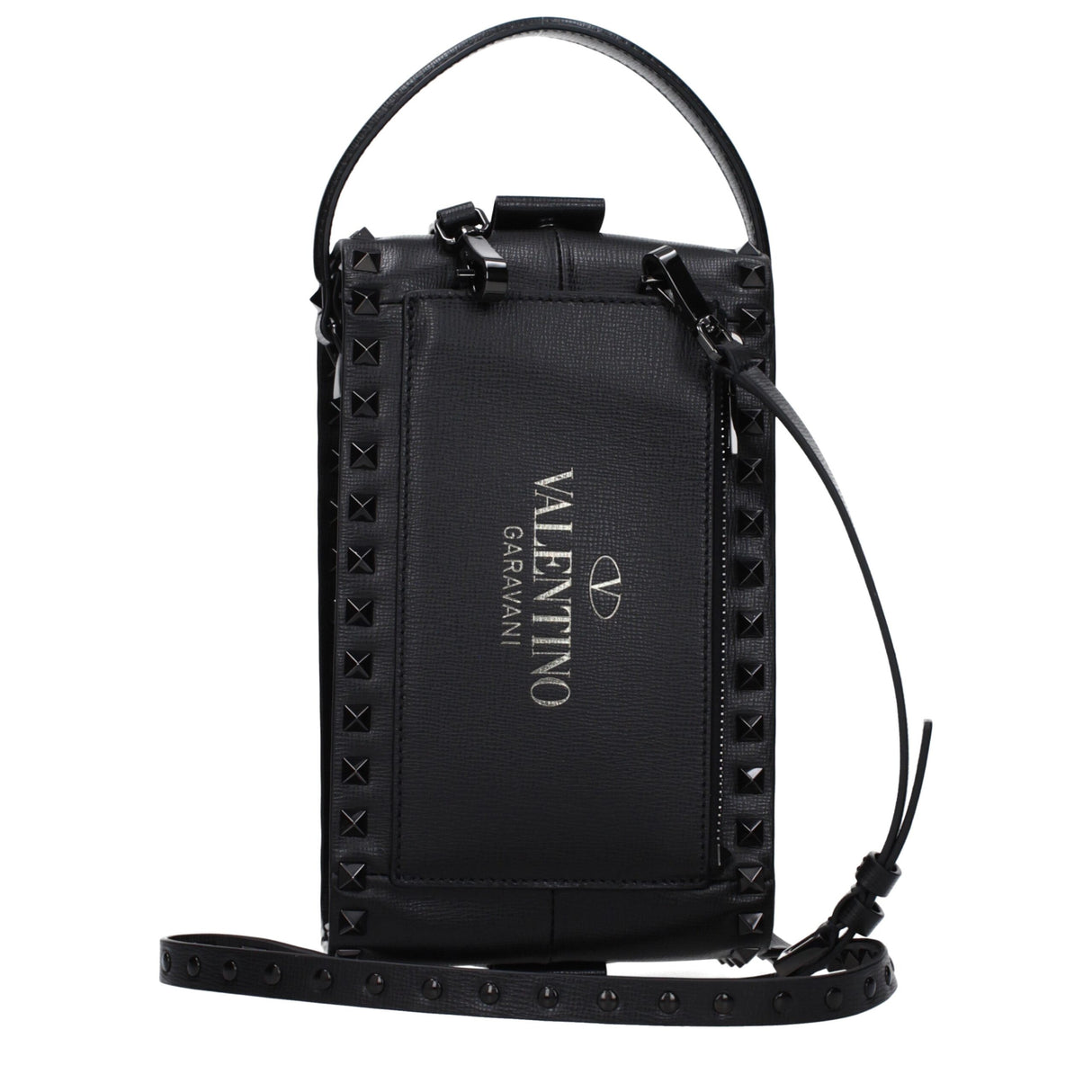 Valentino Garavani Black Leather Clutch Bag