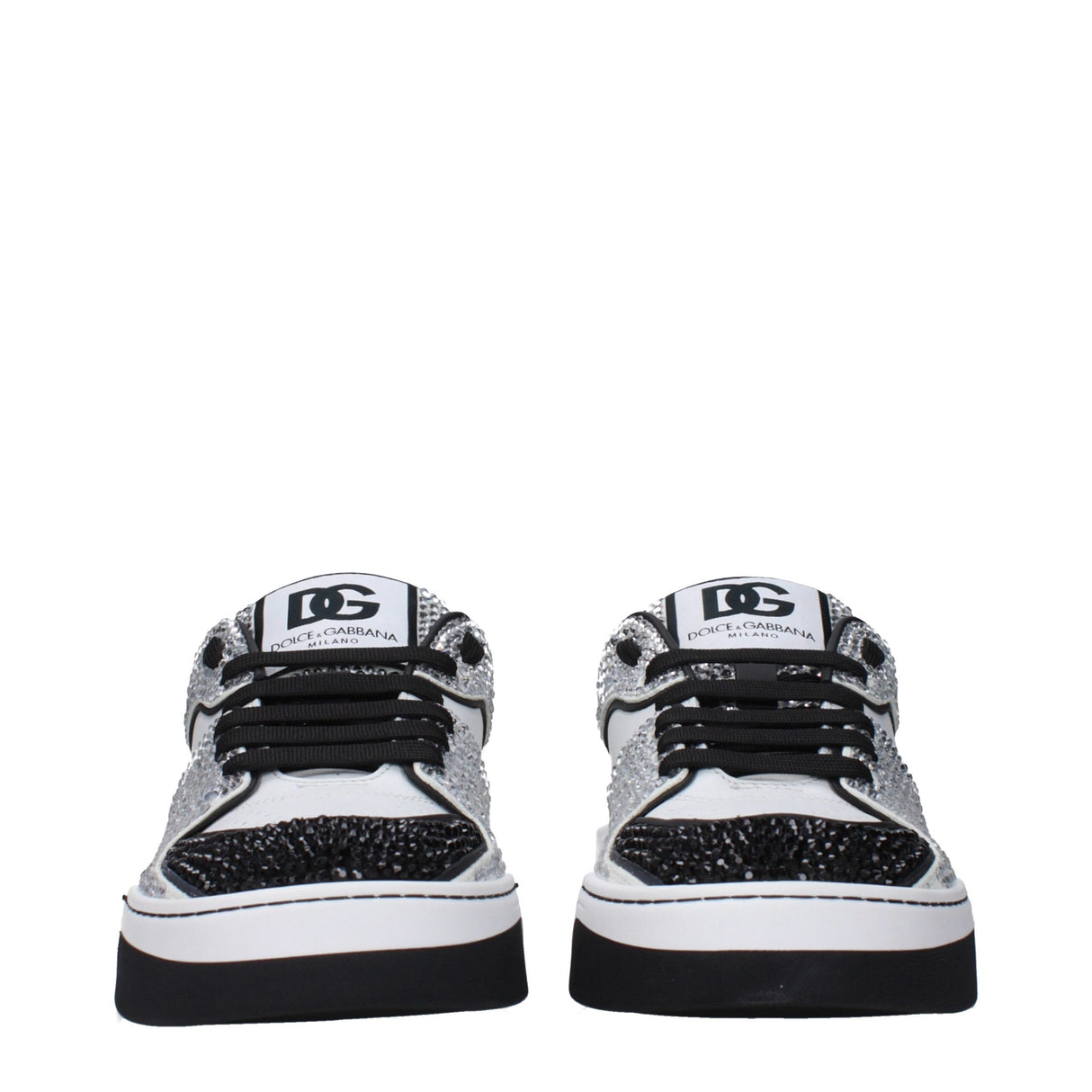 Dolce & Gabbana White Leather Low Top Sneakers