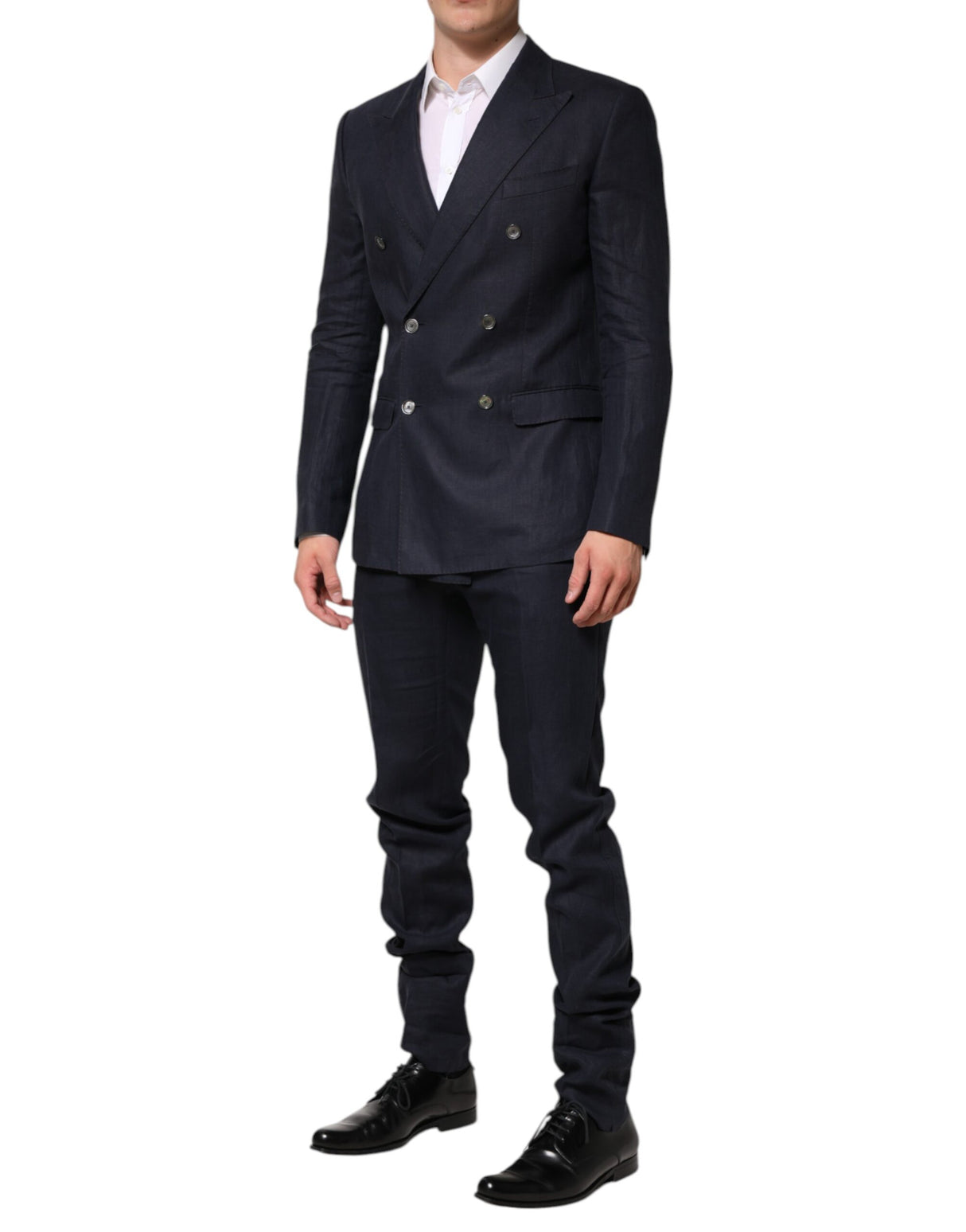 Dolce & Gabbana Dark Blue Double Breasted 2 Piece Suit