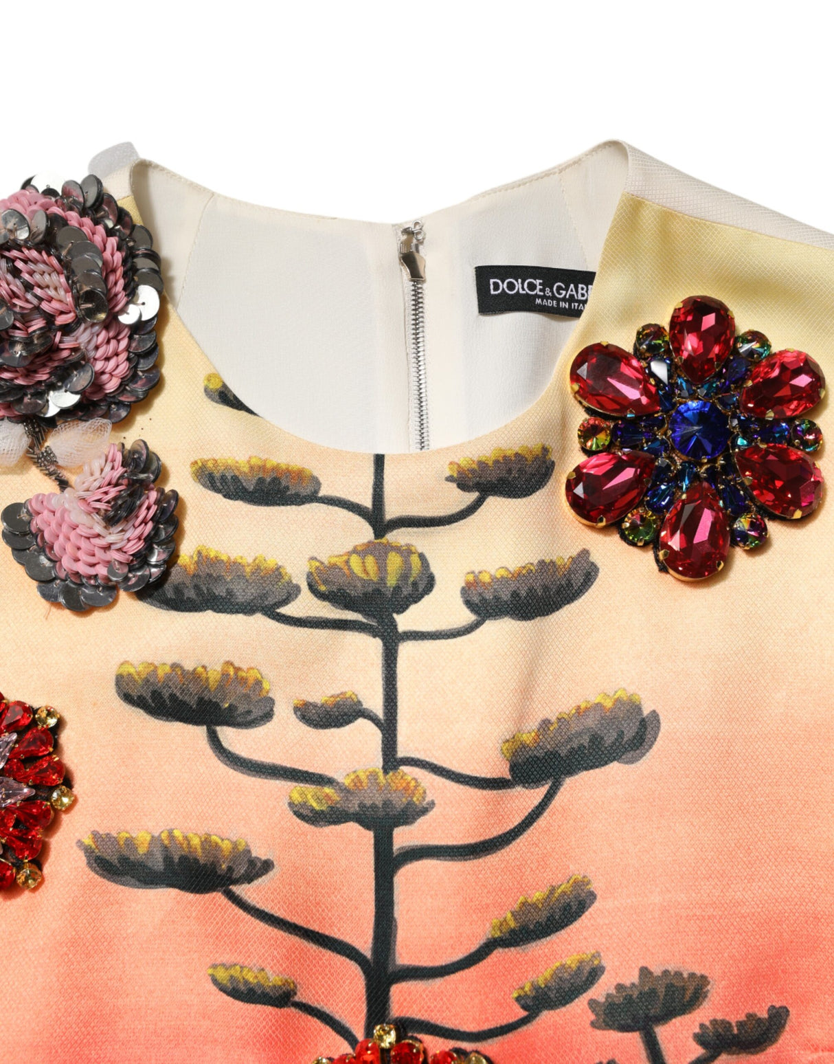 Dolce & Gabbana Multicolor Crystal Embellished A-line Mini Dress