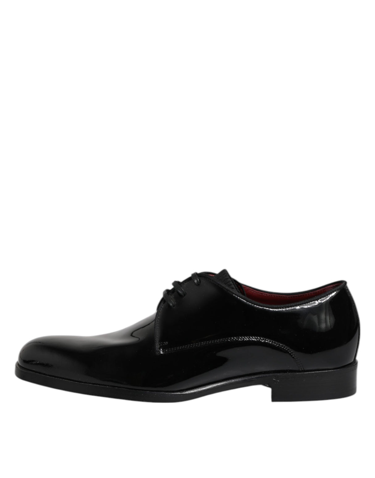 Dolce & Gabbana Black Leather Lace Up Men Derby Formal Shoes