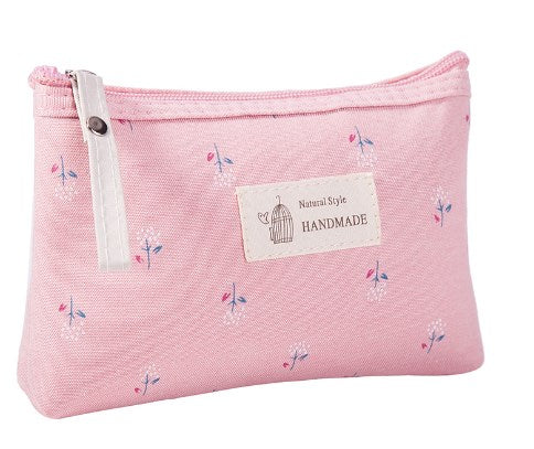 Women's Printed Canvas Travel Makeup Organizer Bag