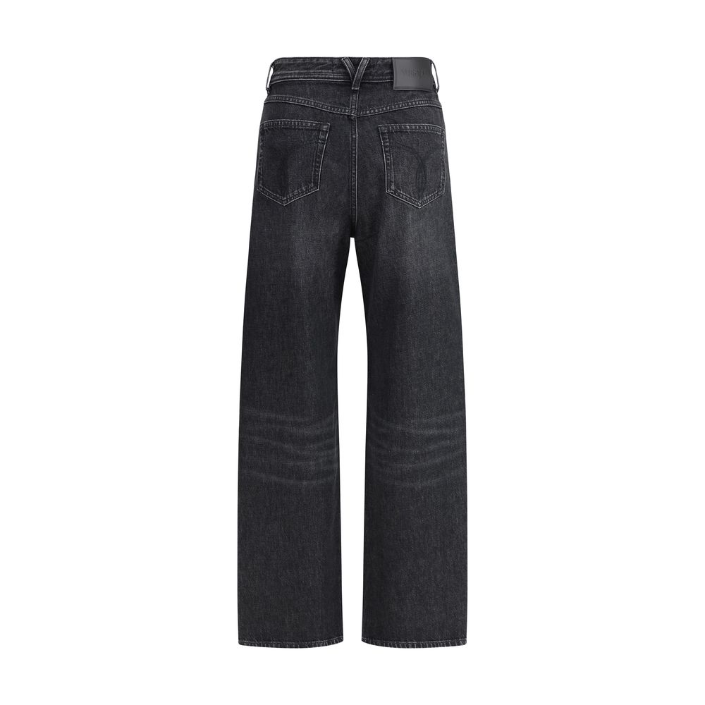 Versace Black Cotton Relaxed Fit Jeans