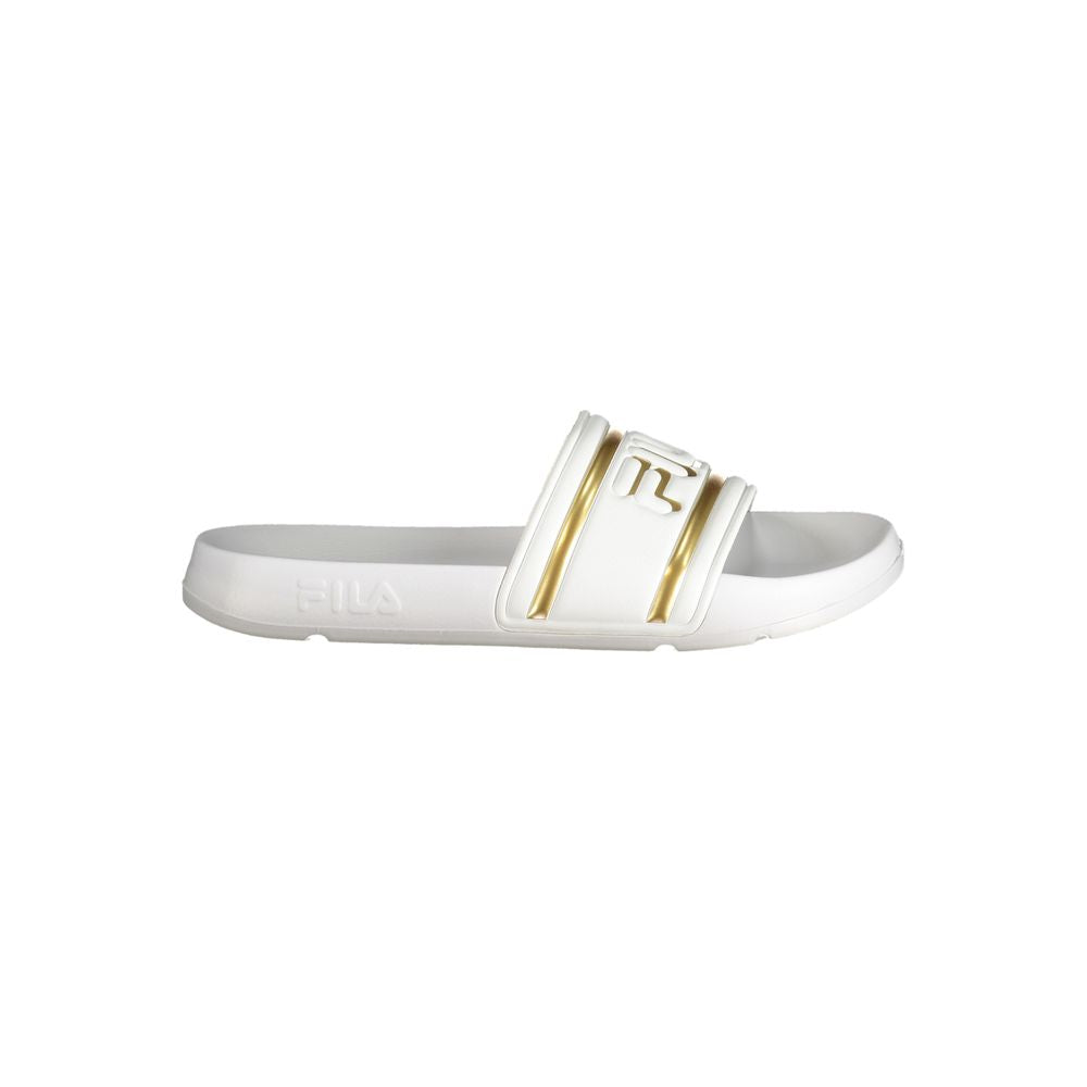 Fila White Polyurethane Women Slipper