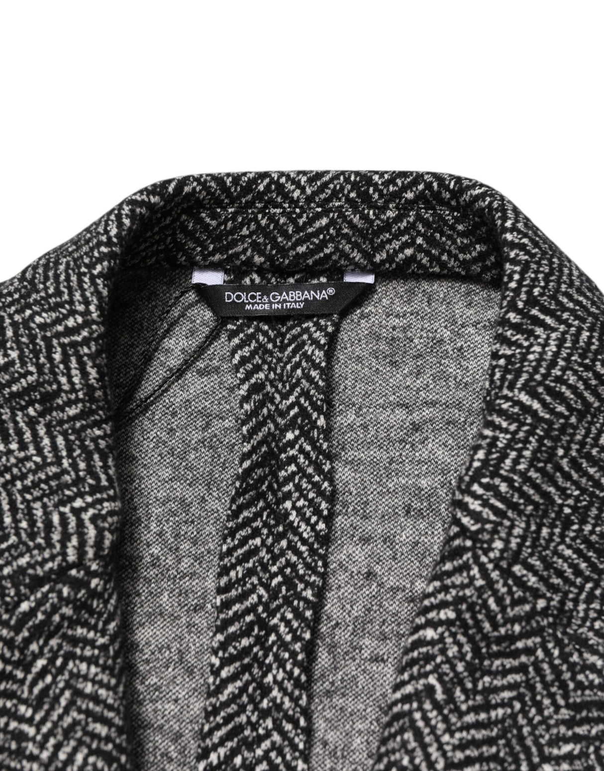 Dolce & Gabbana Black White Double Breasted Men Suit Blazer