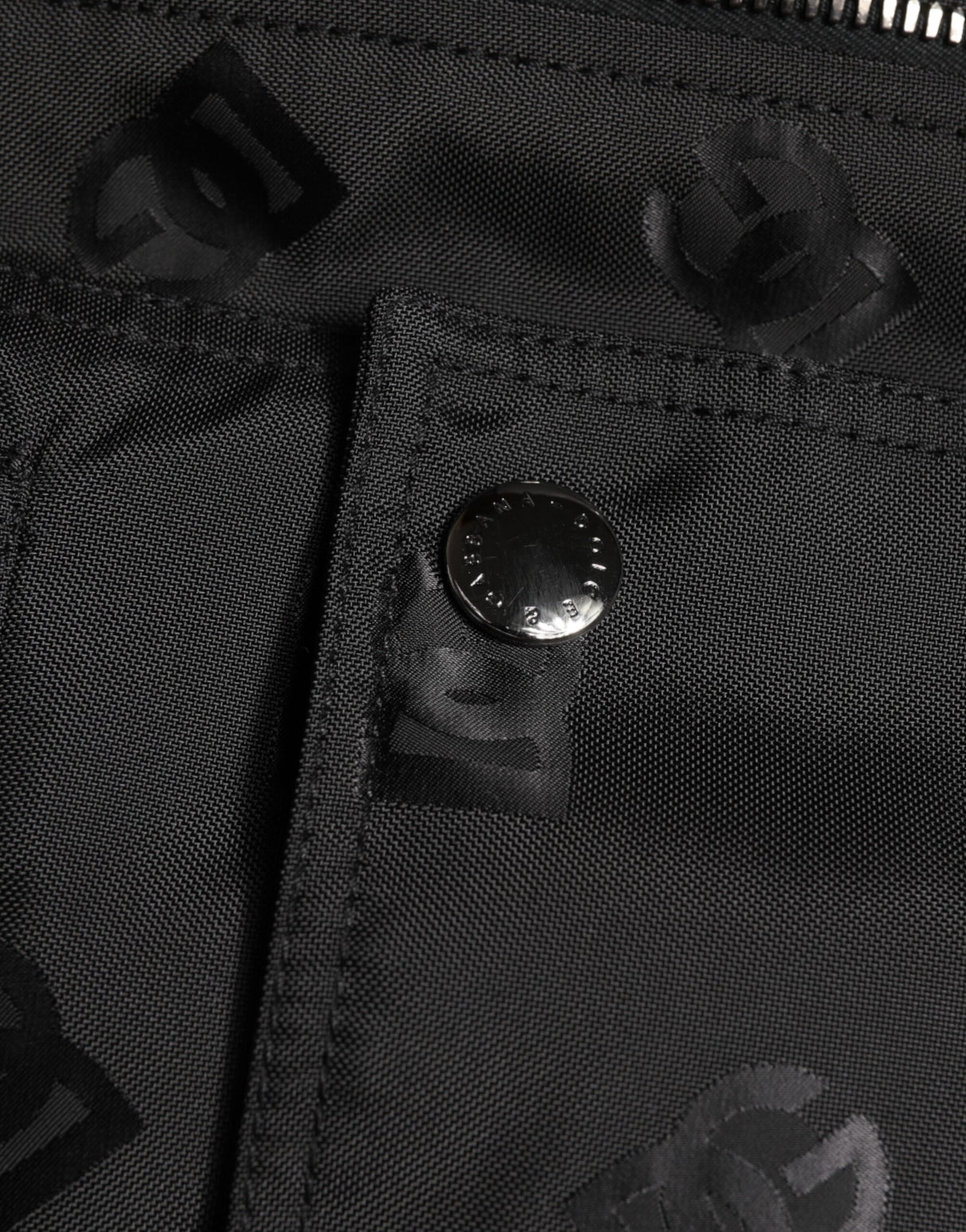 Dolce & Gabbana Black Cargo Windbraker Logo Mania Jacket