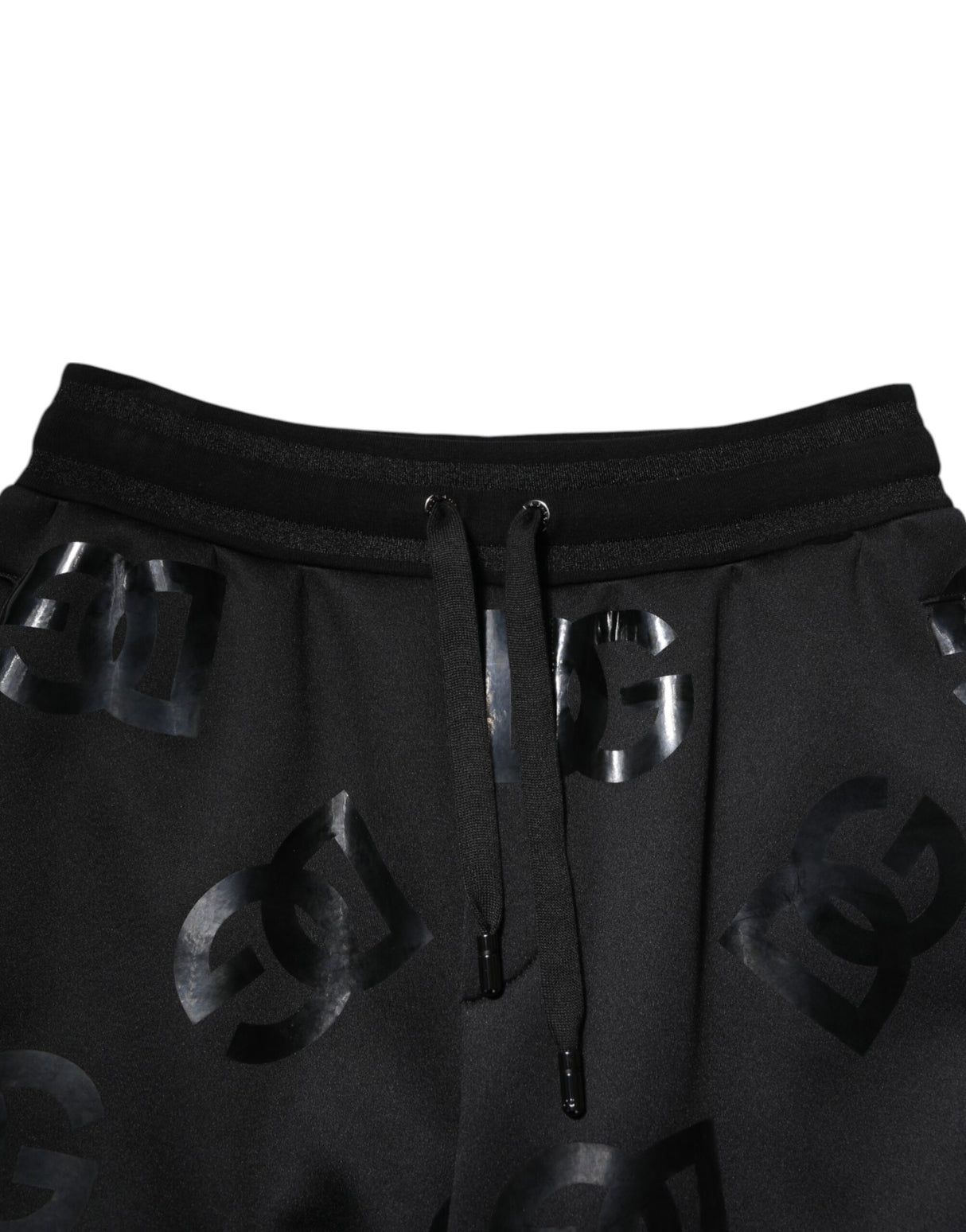 Dolce & Gabbana Black Logo Cotton Bermuda Sweatshorts Shorts