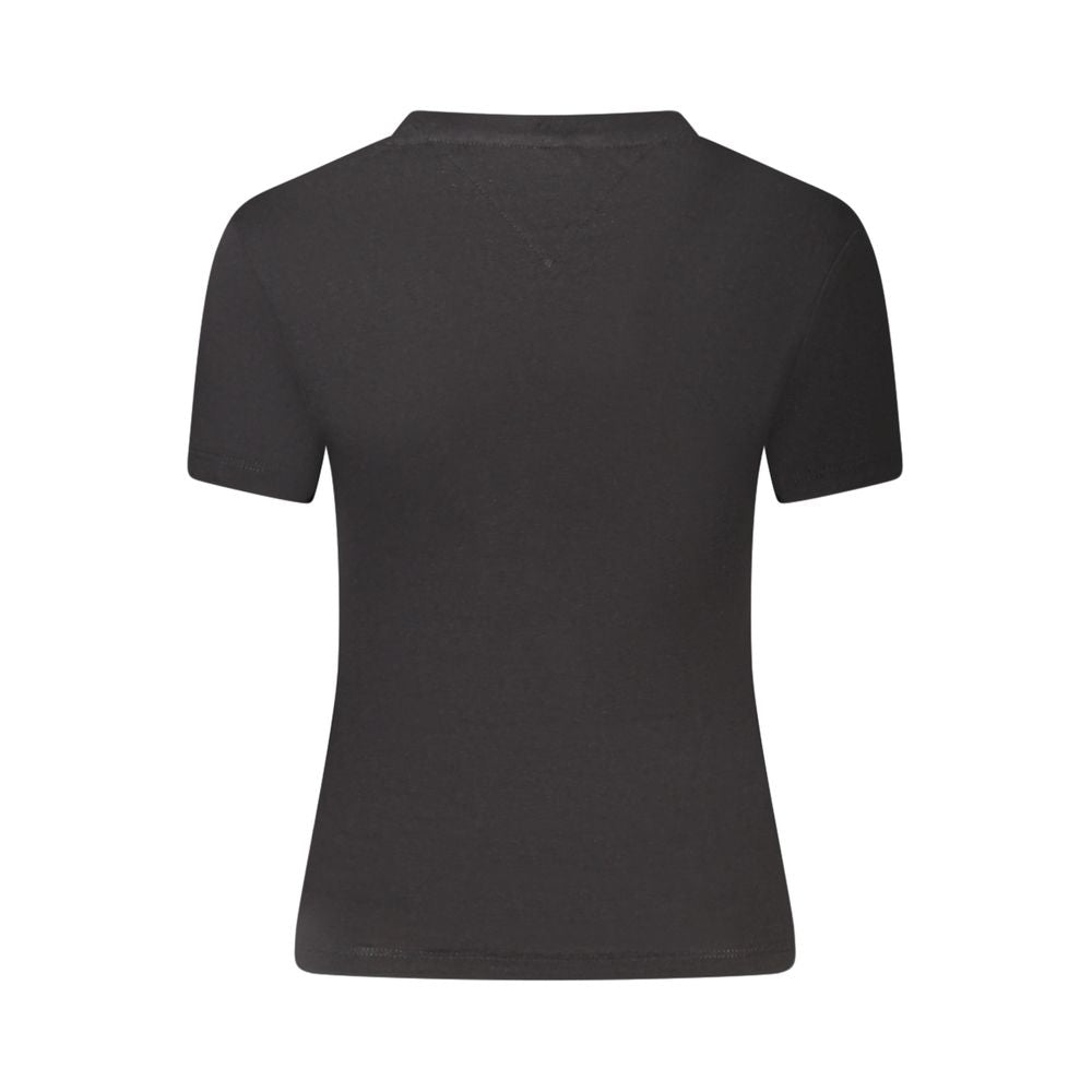 Tommy Hilfiger Black Cotton Women T-Shirt