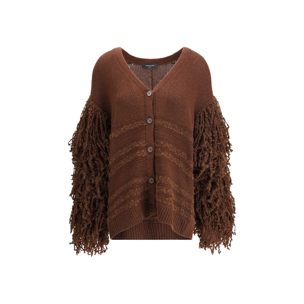 Fabiana Filippi Brown Camel Hair Cardigan