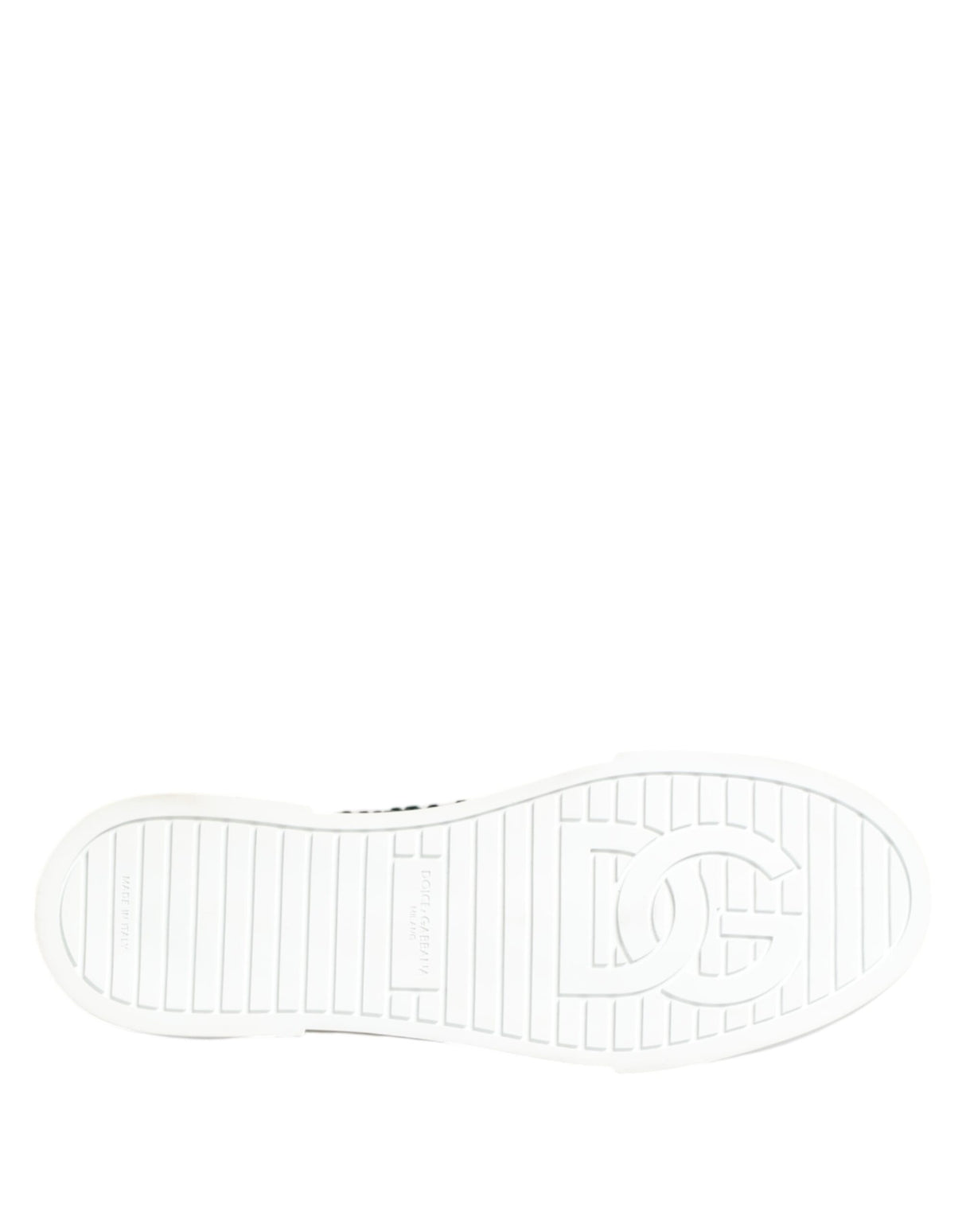 Dolce & Gabbana Green Portofino Crystal DG Logo Sneakers Shoes