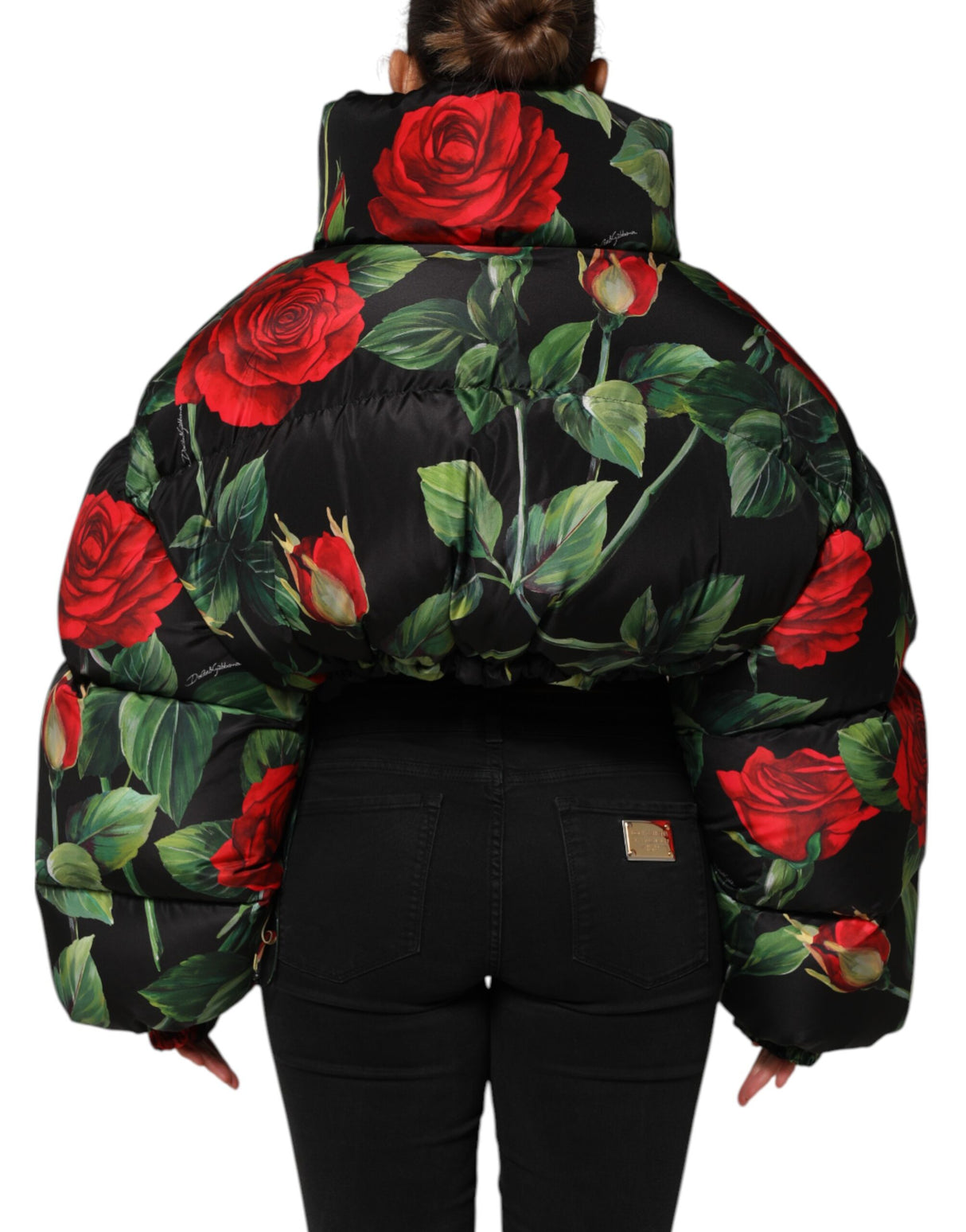 Dolce & Gabbana Multicolor Floral Puffer Coat Full Zip Jacket