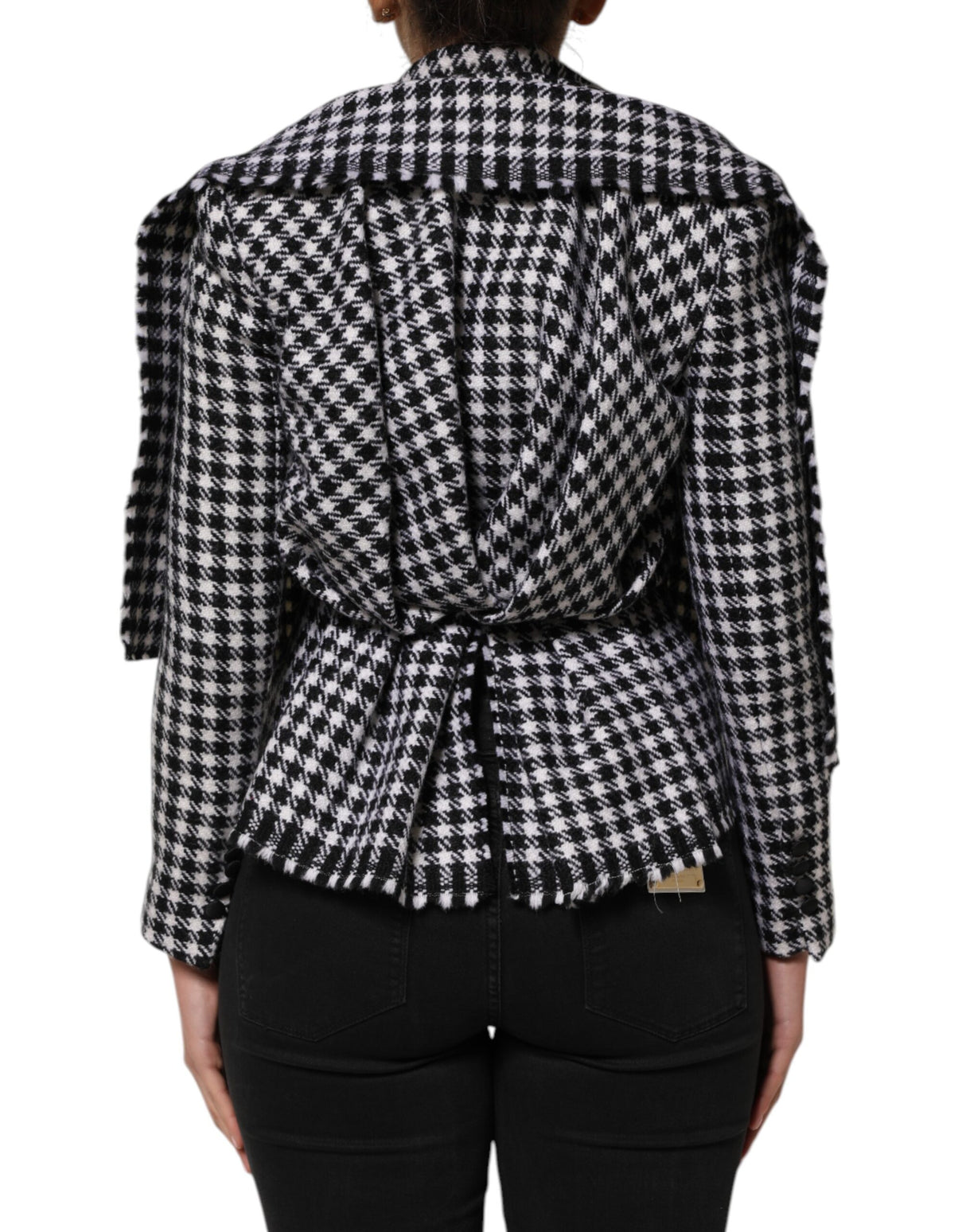 Dolce & Gabbana Multicolor Wool Monochrome Patterned Jacket