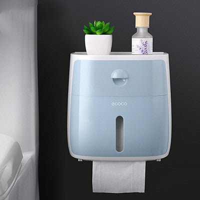 Tissue Box and Bathroom Storage Organizer Shelf