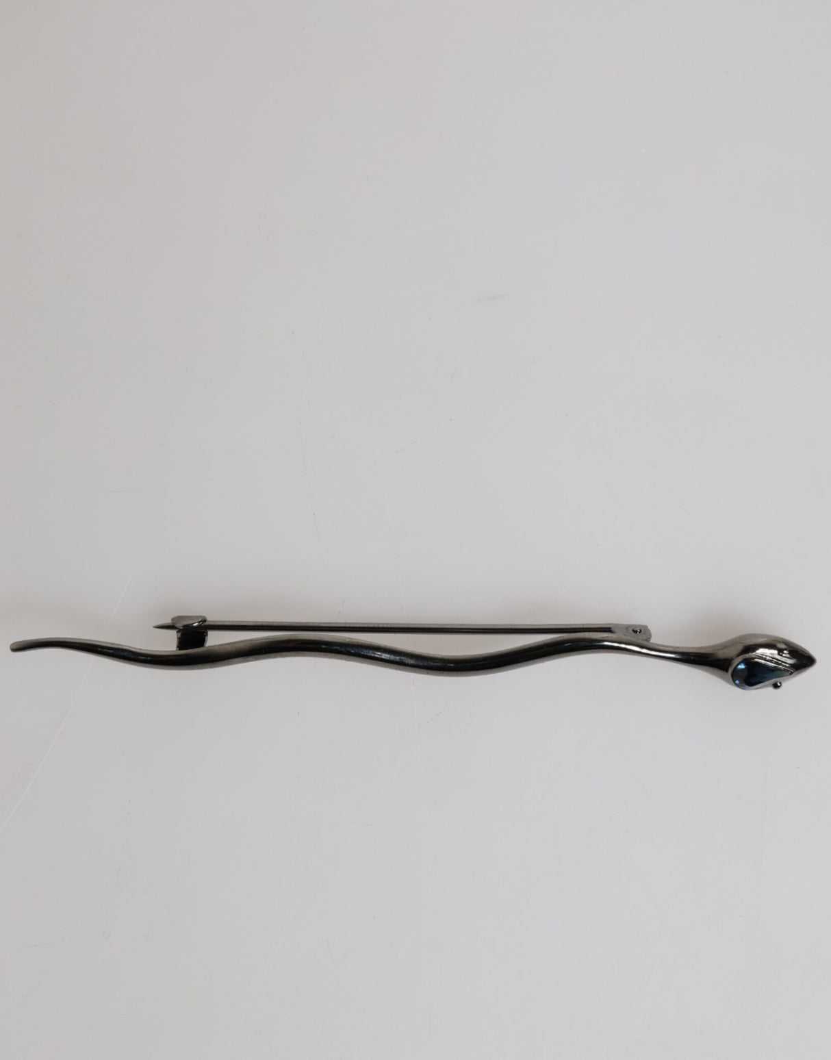 Dolce & Gabbana Black Brass Crystal Spilla Serpente Mens Brooch Pin