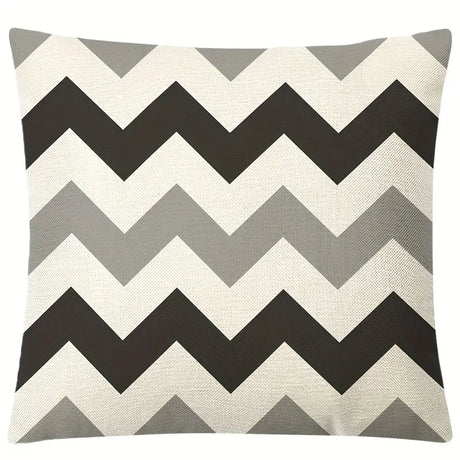 Linen Blend Geometric Cushion Cover for Home Decor