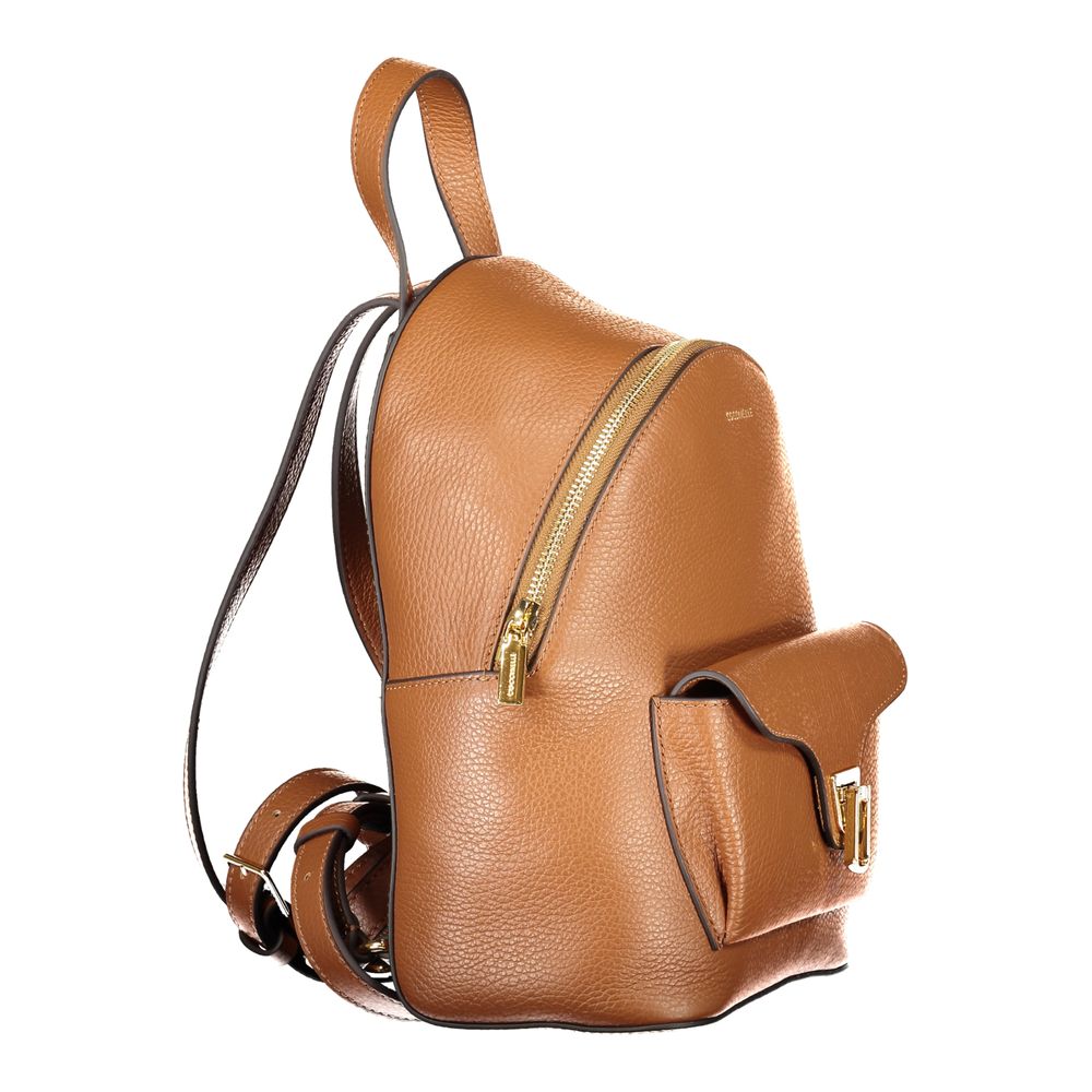 Coccinelle Marrone Leather Women Backpack
