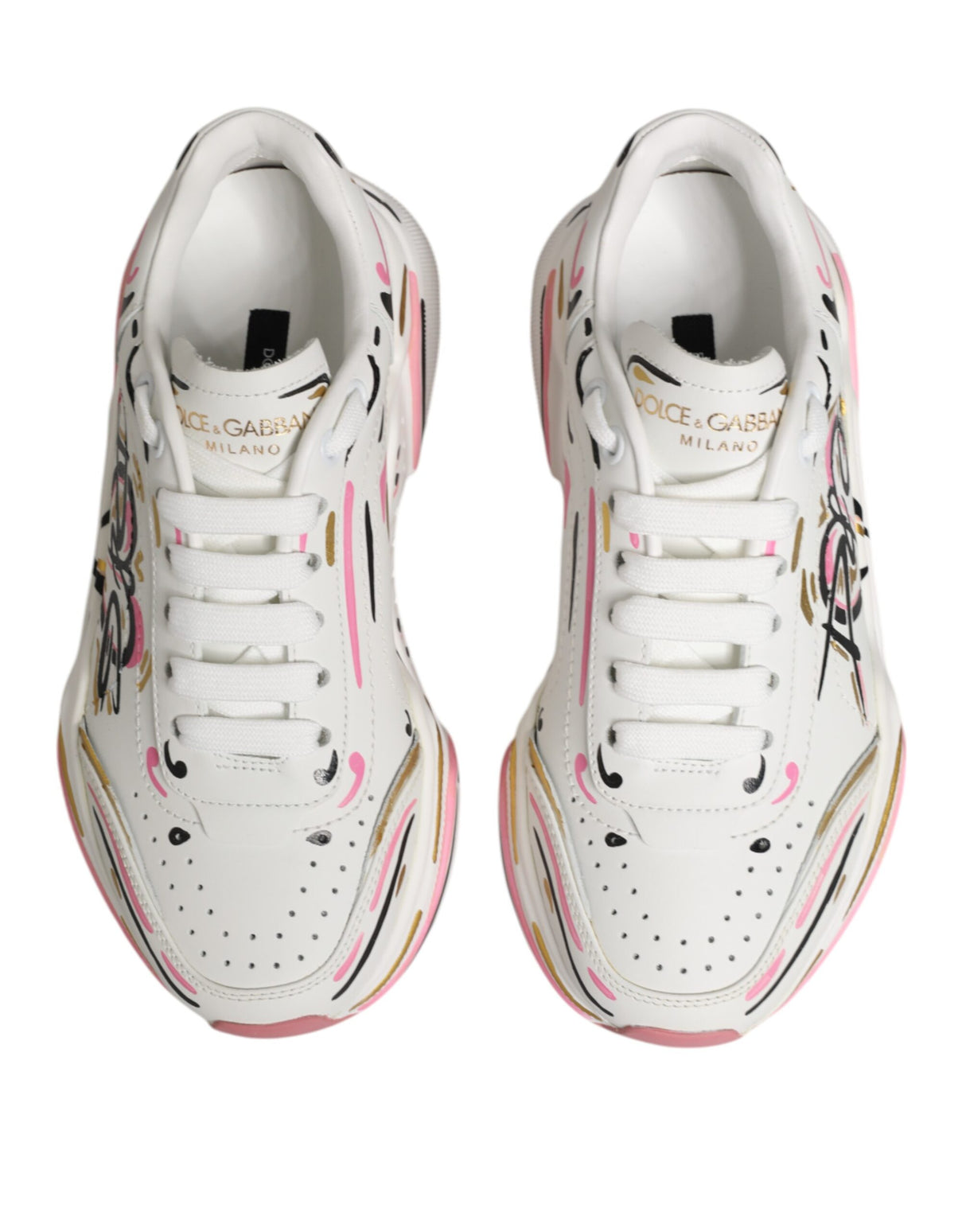 Dolce & Gabbana Multicolor Hand Painted DAYMASTER Sneaker Shoes