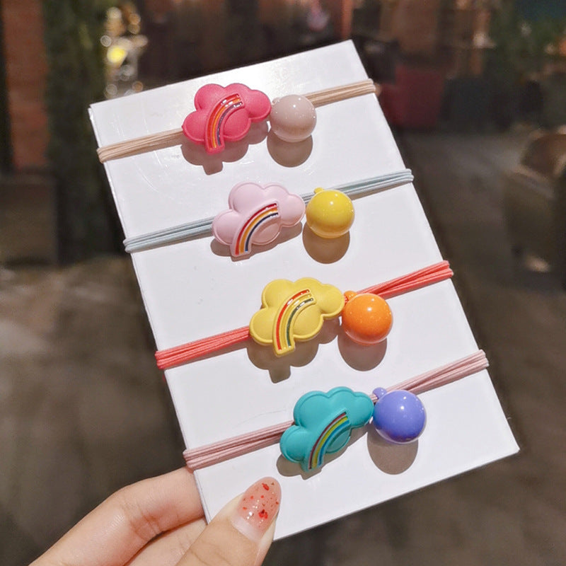 Rainbow Cloud Hair Tie for Cute Bun Hairstyles