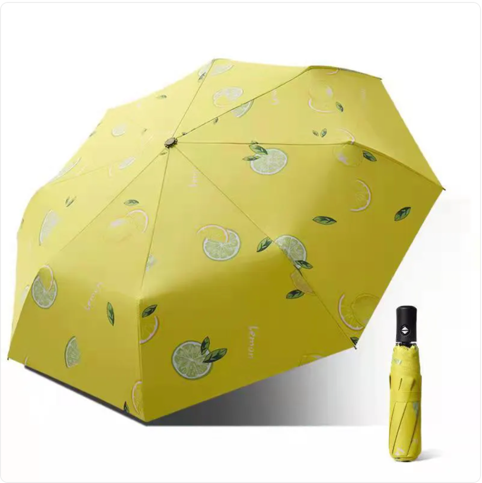 Black Folding Automatic Umbrella – UV Protection