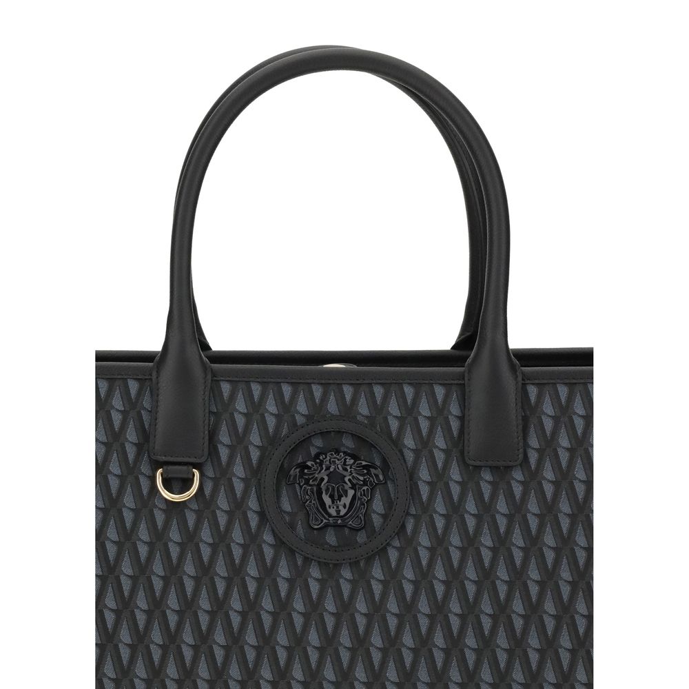 Versace Black Cotton Handbag