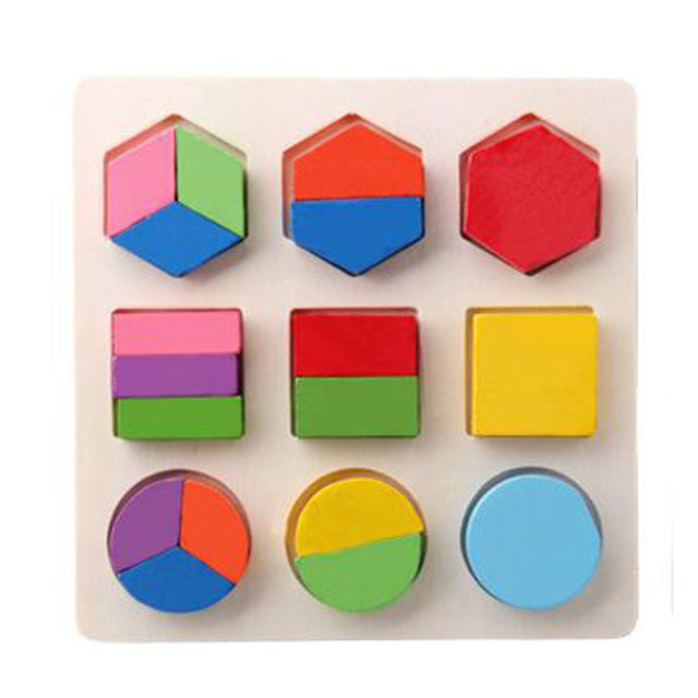 Wooden Educational Toy for Shapes, Letters, and Numbers
