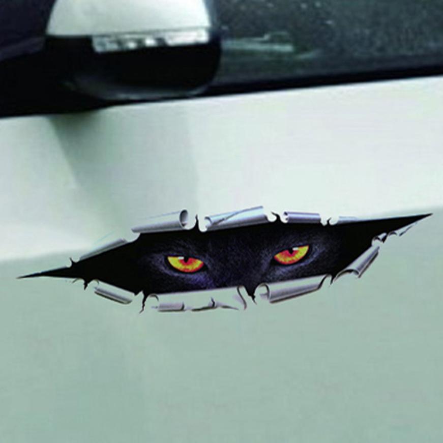 3D Halloween Car Wall Stickers & Decor (Realistic Eyes)