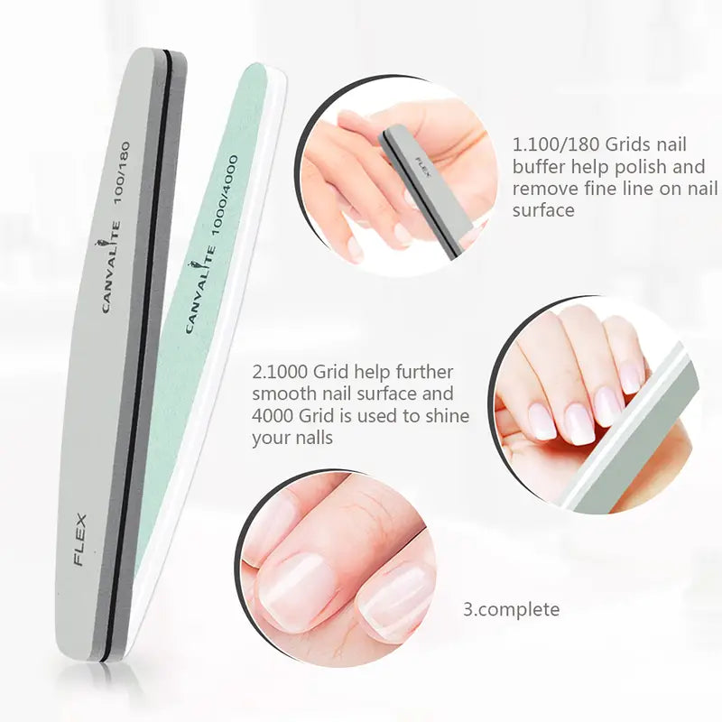 100 Pieces Nail File and Sanding Bands Set