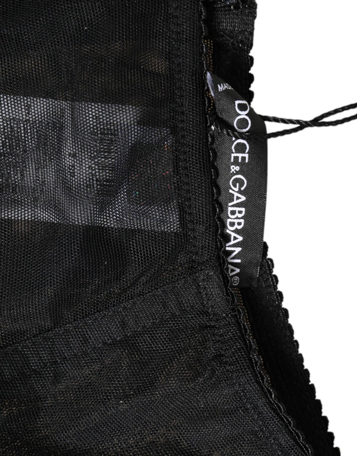 Dolce & Gabbana Black High Waist Mesh Sheer Shapewear Underwear