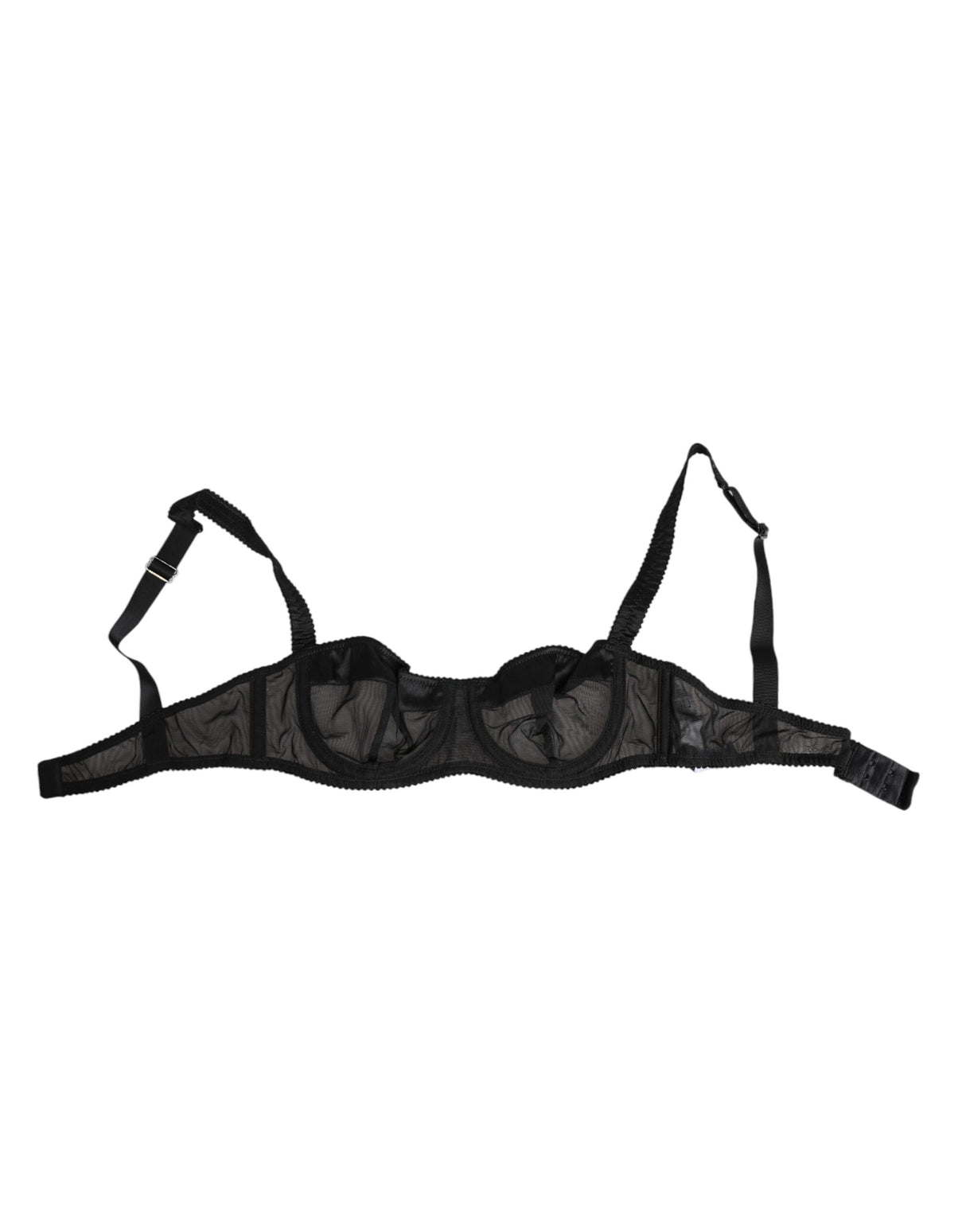 Dolce & Gabbana Black Sheer Mesh Underwire Bra Underwear