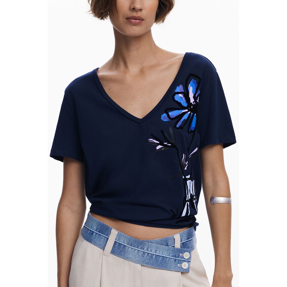 Desigual Blue Cotton Women's T-Shirt