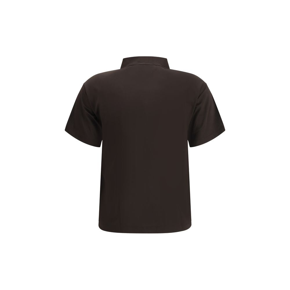 Margiela Brown Viscose Polo Shirt
