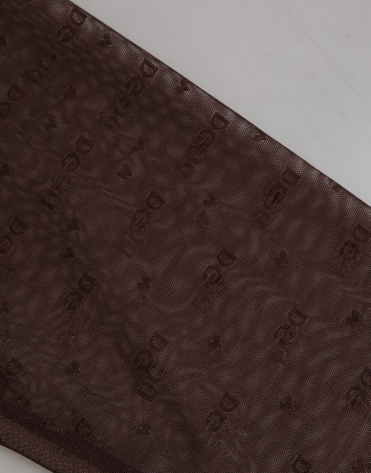 Dolce & Gabbana Brown Nylon Logo Lace Leggings Pants Underwear