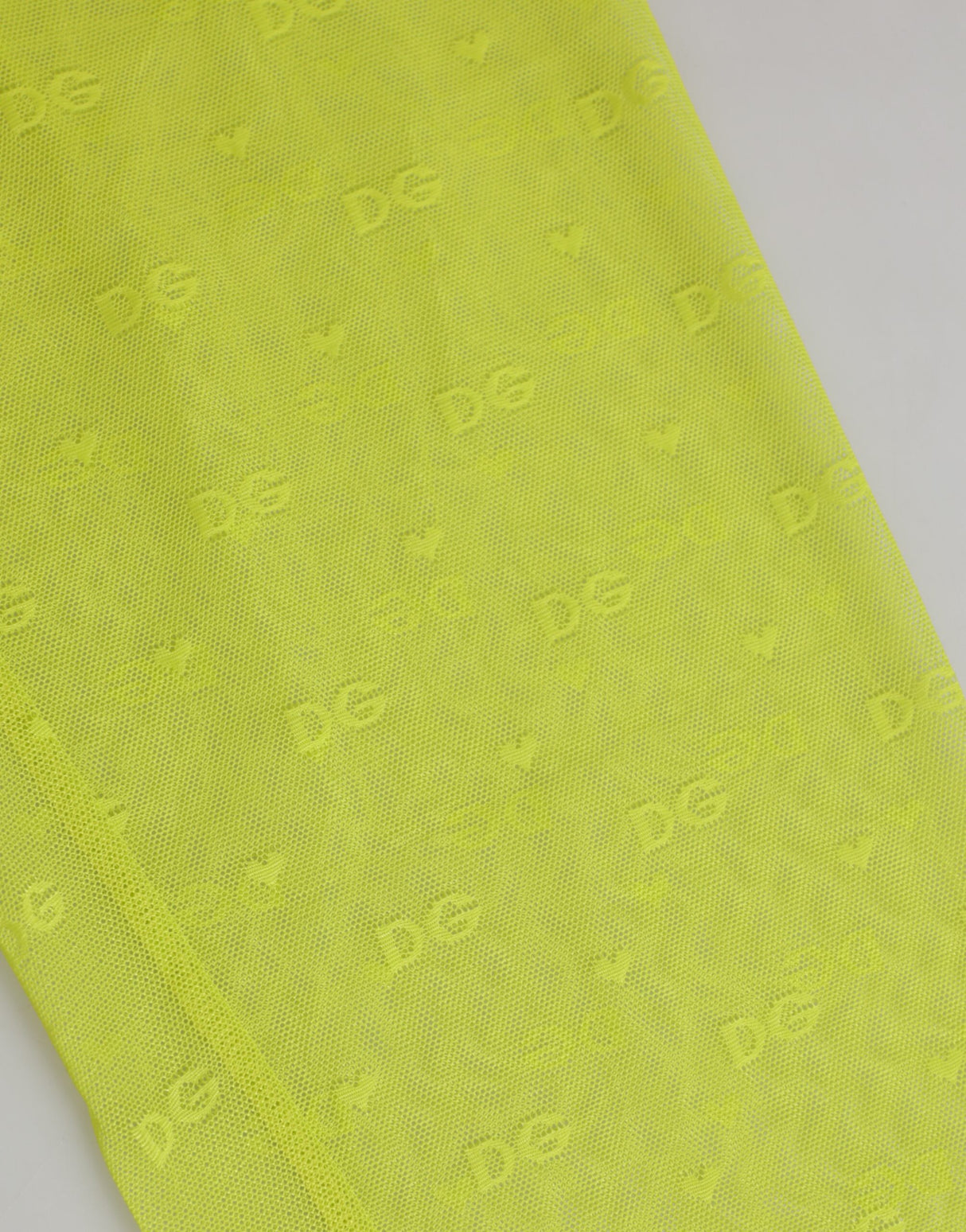 Dolce & Gabbana Neon Green Nylon Logo Lace Leggings Pants Underwear