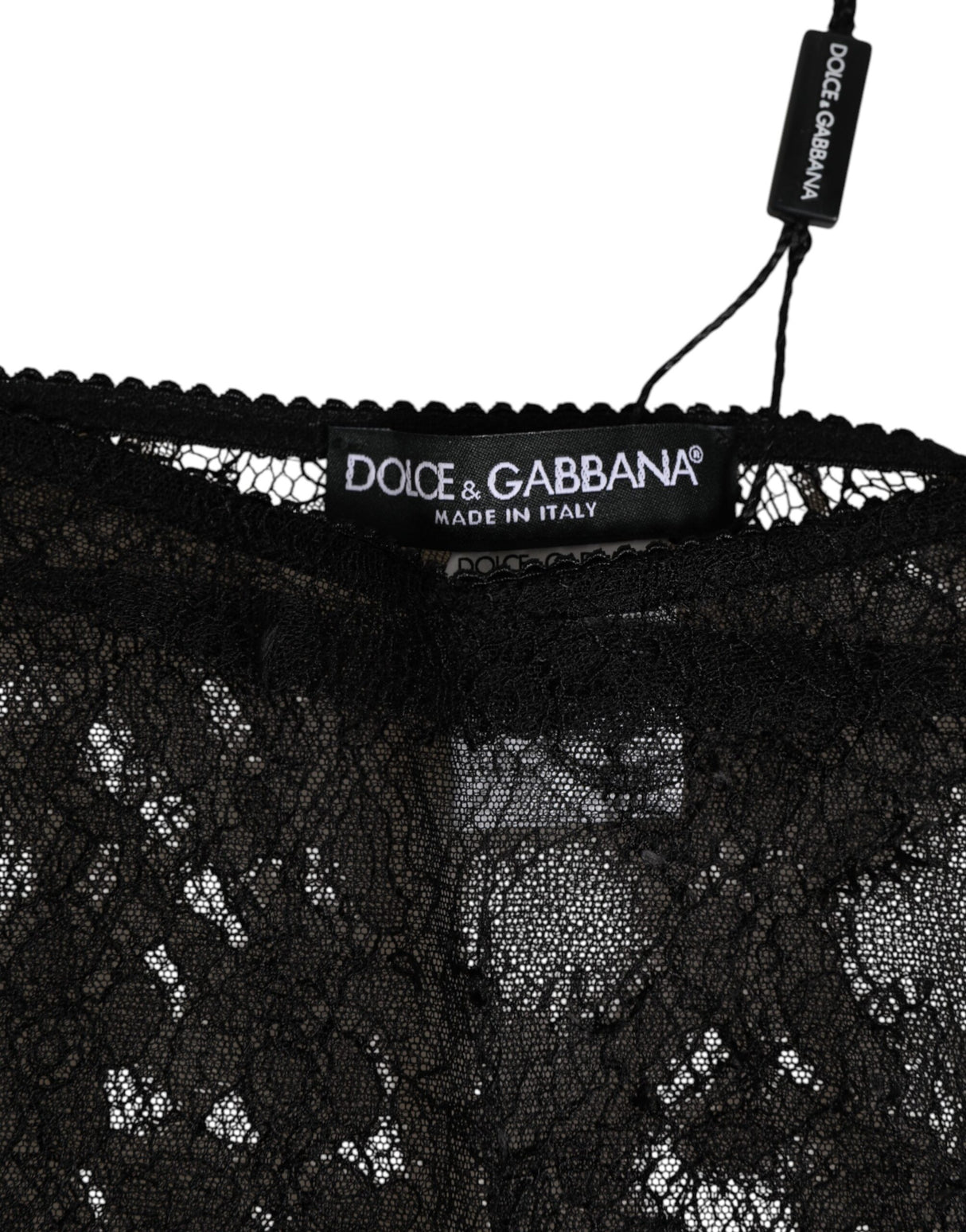 Dolce & Gabbana Black Nylon Stretch High Waist Panty Underwear