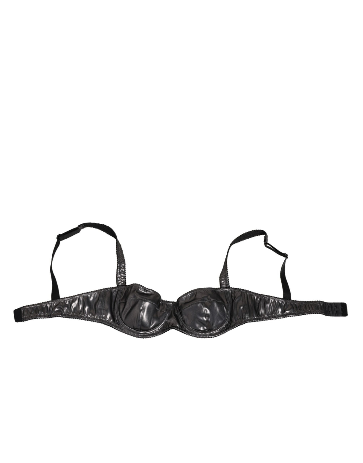 Dolce & Gabbana Black Acetate Stretch Balconette Bra Underwear